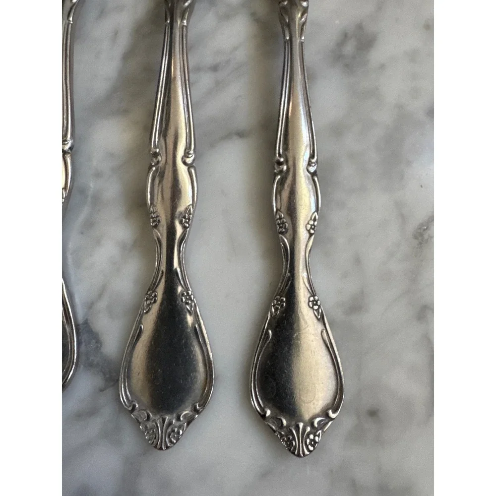 Towle Winter Rose Stainless Dinner Forks Set of 6 Supreme Cutlery Japan 7.5in